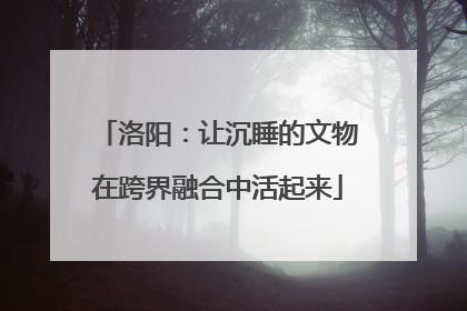 洛阳：让沉睡的文物在跨界融合中活起来